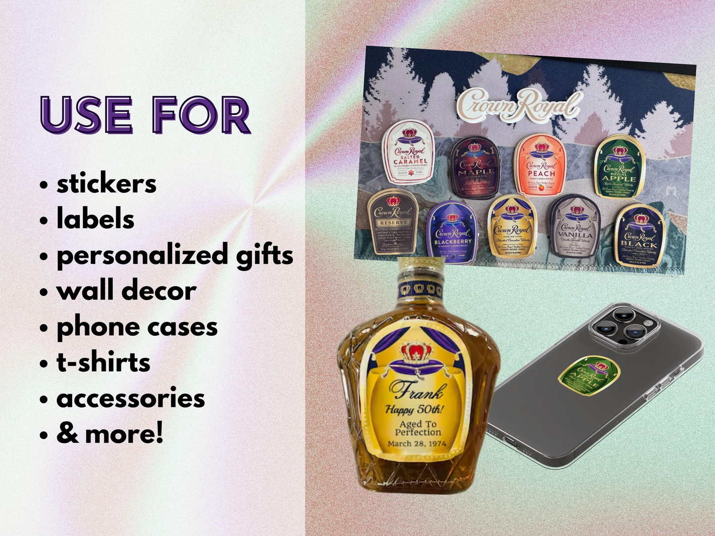 Crown Royal Labels SVG & PNG Digital Files - FunHouseDeco