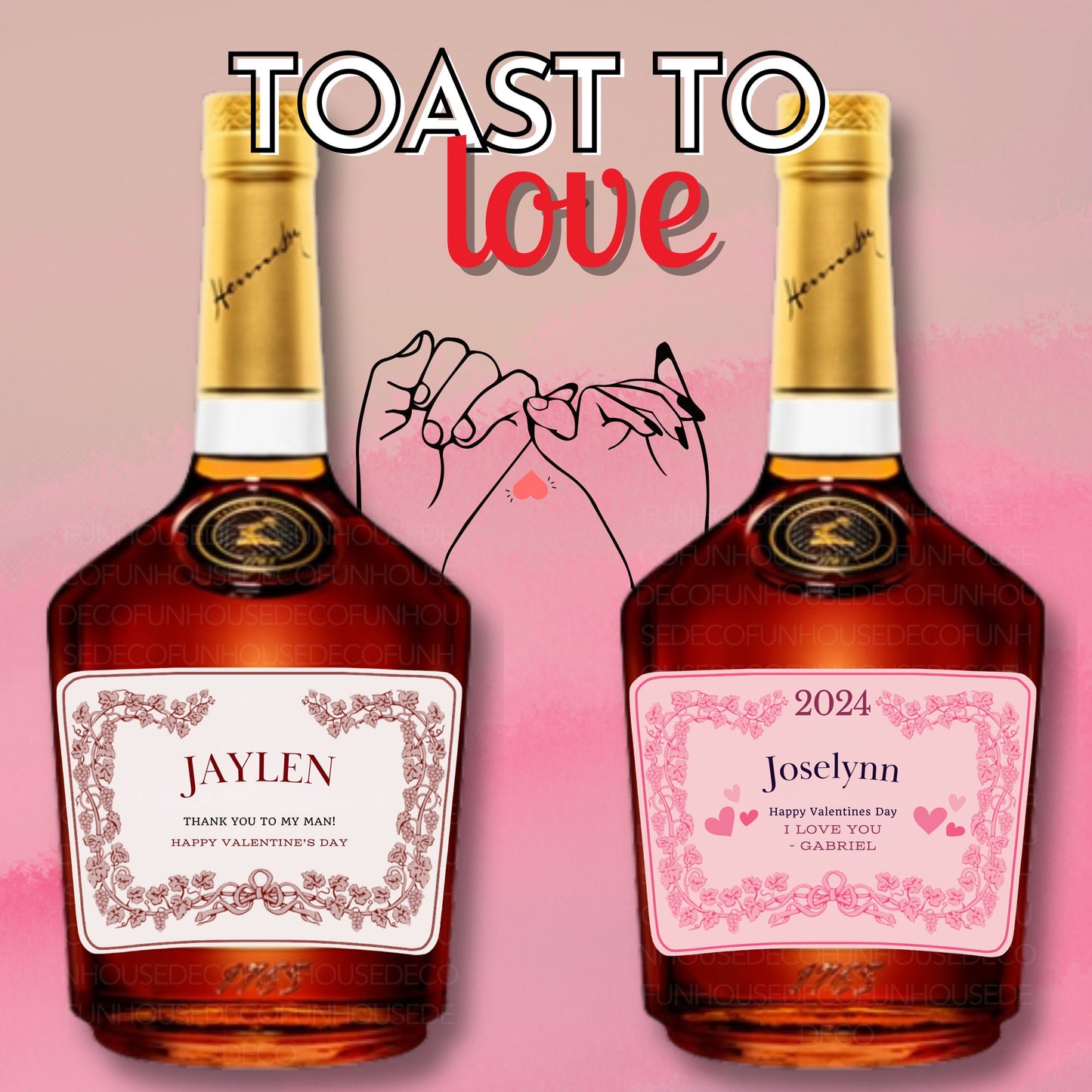 Hennessy Cognac Valentine's Day Label - FunHouseDeco