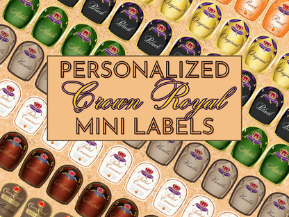 Personalized Crown Royal Mini Bottle Labels - FunHouseDeco